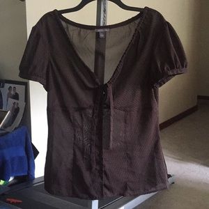 Apt. 9 Stretchy Brown Blouse M
